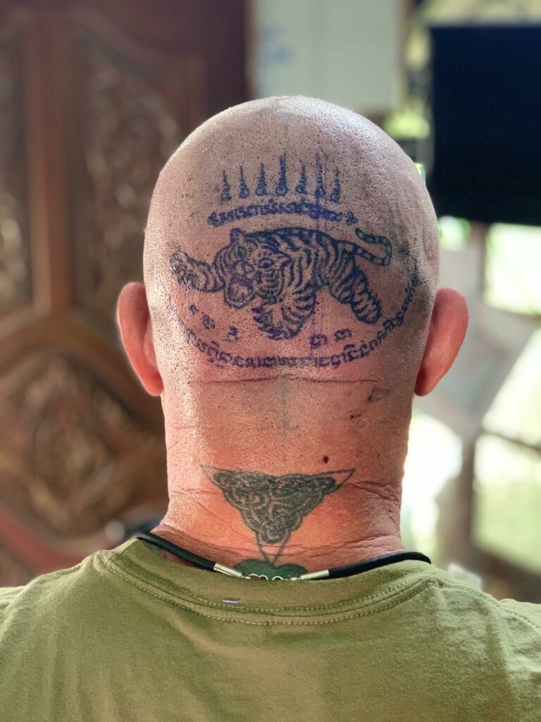 IMG 20190308 WA0006 768x1024 - Sak Yant tattoo (MAGIC) bamboo tattoo done on my head!