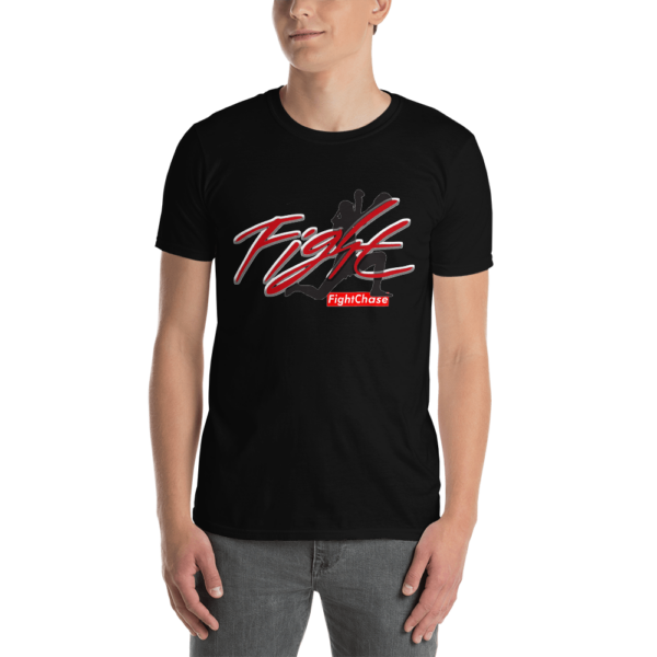 unisex basic softstyle t shirt black front 60e7bbb496521 600x600 - Fight Man logo