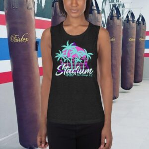 womens muscle tank black heather front 665759fddc4dc 300x300 - MIA O Ladies’ Muscle Tank