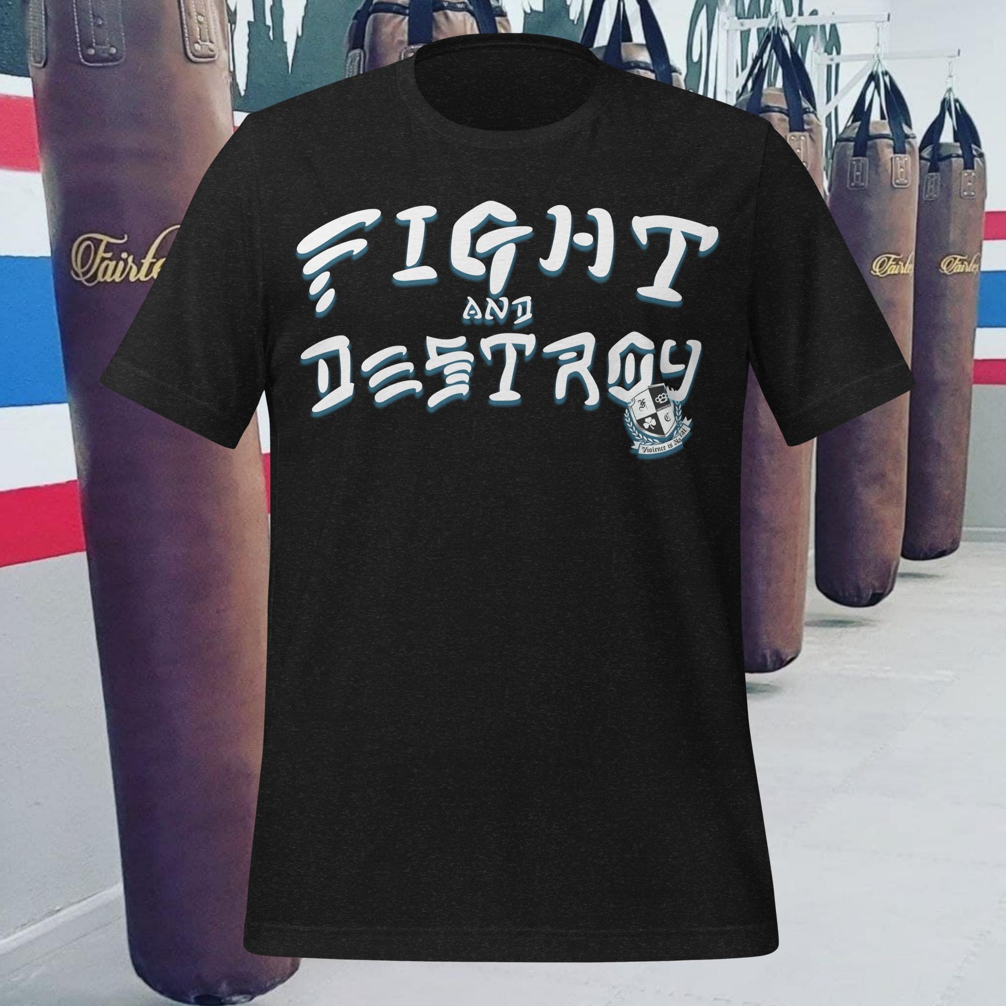 unisex-staple-t-shirt-black-heather-front-687e7c0c76e19.jpg Fight & Destroy - Image 2