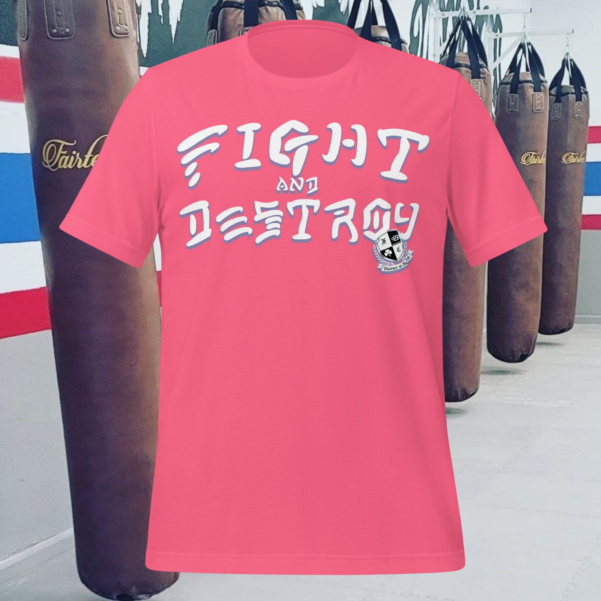 unisex-staple-t-shirt-charity-pink-front-687e7c0de94fe.jpg Fight & Destroy - Image 5