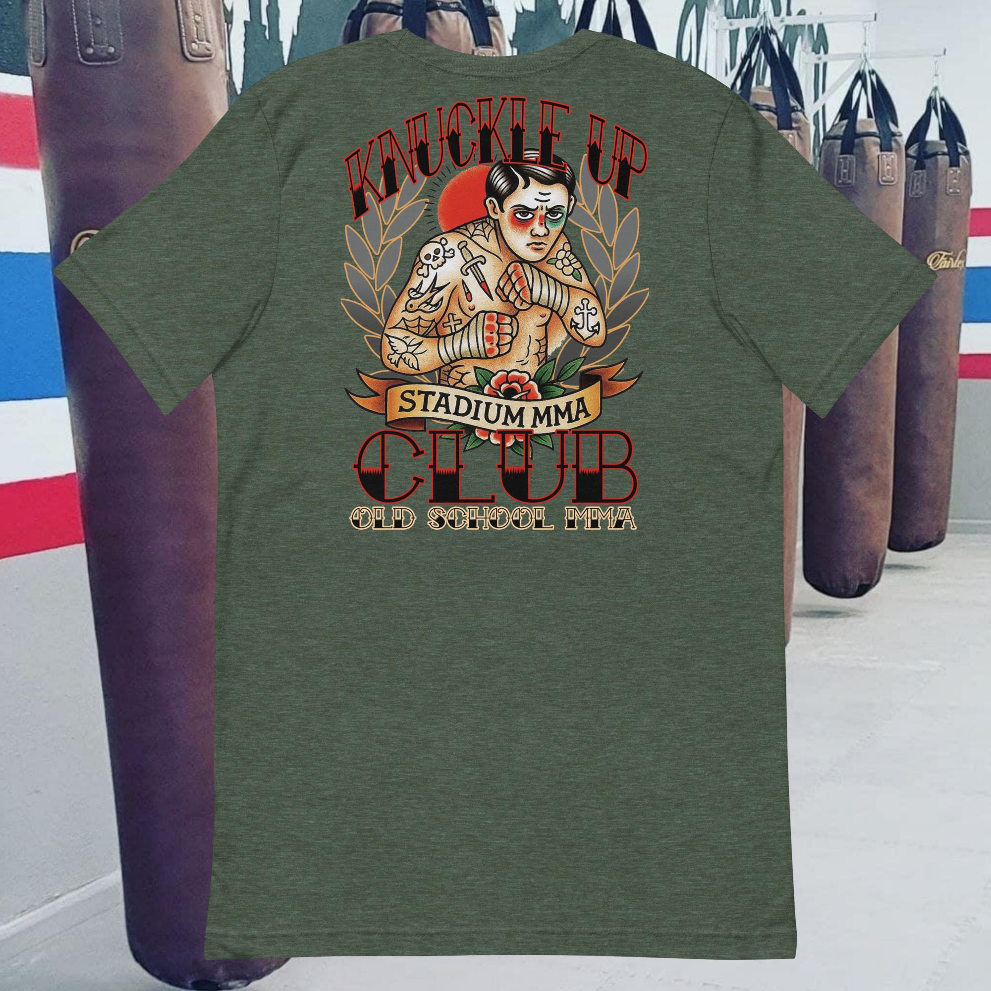 unisex-staple-t-shirt-heather-forest-back-68a13964b95f8.jpg Knuckle Up Club - Image 3